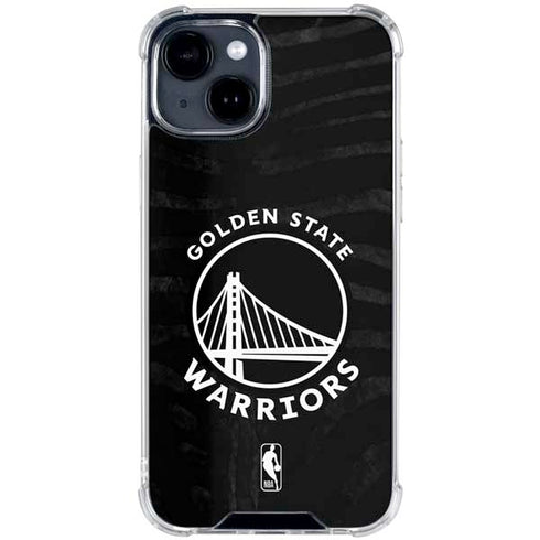 NBA Golden State Warriors Black Animal Print iPhone 15 Clear Case